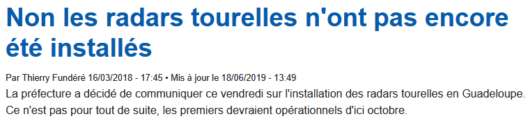 16 Mars 2018 - Panique sur les réseaux sociaux quand il a été cru que les nouveaux radars tourelles étaient en place...