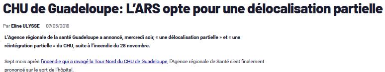 6 Juin 2018 - Une décision finale pour le CHU est prise après plus de six mois et à la suite de plusieurs autres décisions finales